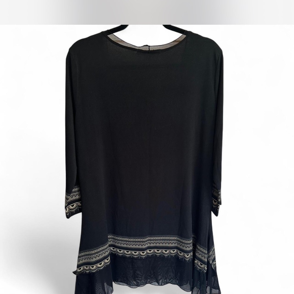 Calessa Black and Gold Tunic Top - Picture 2 of 5